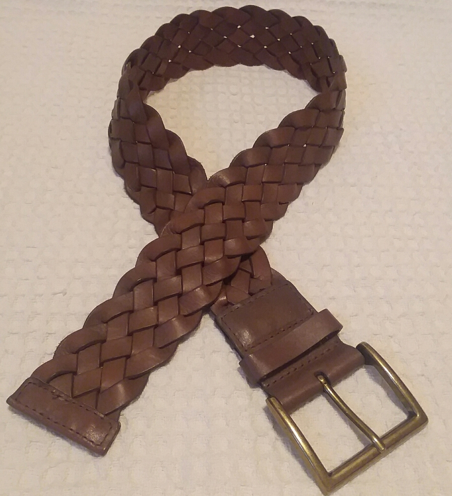 Banana Republic Brown Leather Braided Belt